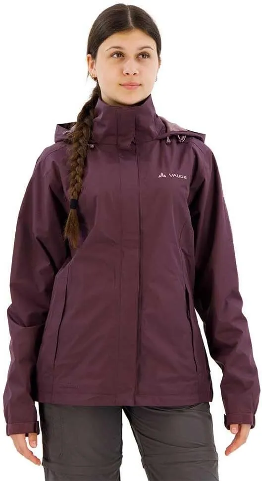 VAUDE Escape Light Regenjacke Damen – wasserdicht, atmungsaktiv und winddicht mit 2-Lagen-Membran, verstaubare Kapuze, …