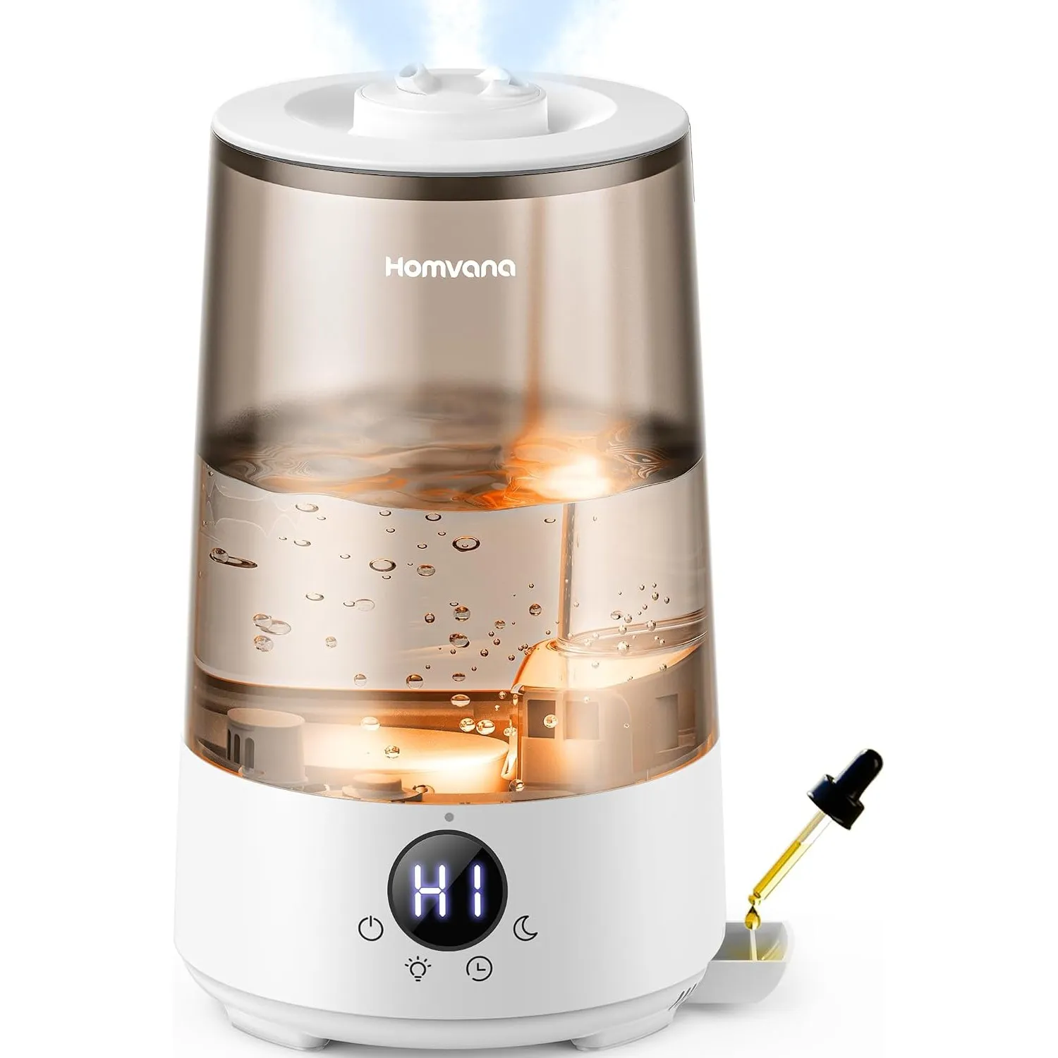 Homvana Luftbefeuchter Schlafzimmer, TopFill Raumbefeuchter (3.6L, Grau)