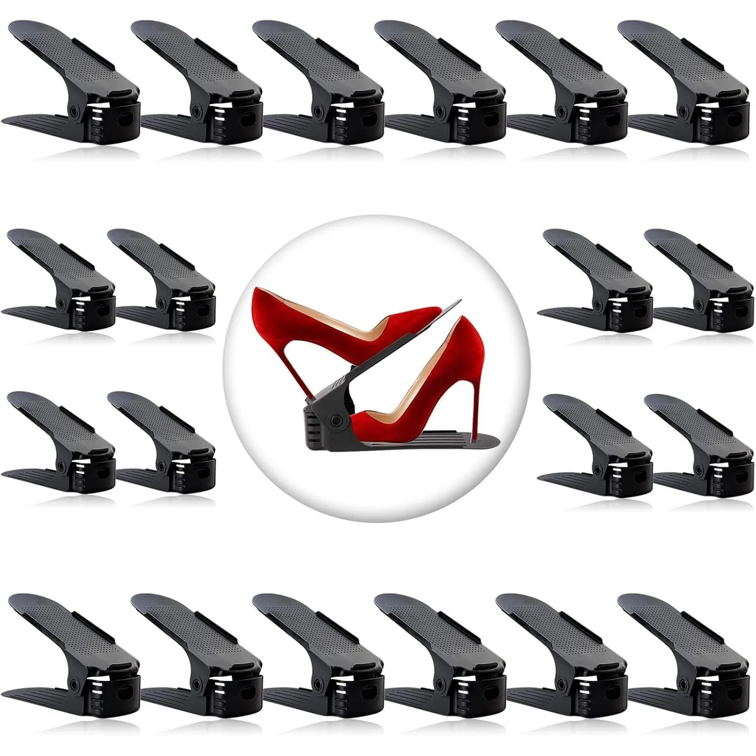 20 Stück Schuhstapler Platzsparend, Schuhorganizer Schuhaufbewahrung Platzsparend, Rutschfestes Schuh Organizer Schuhha…