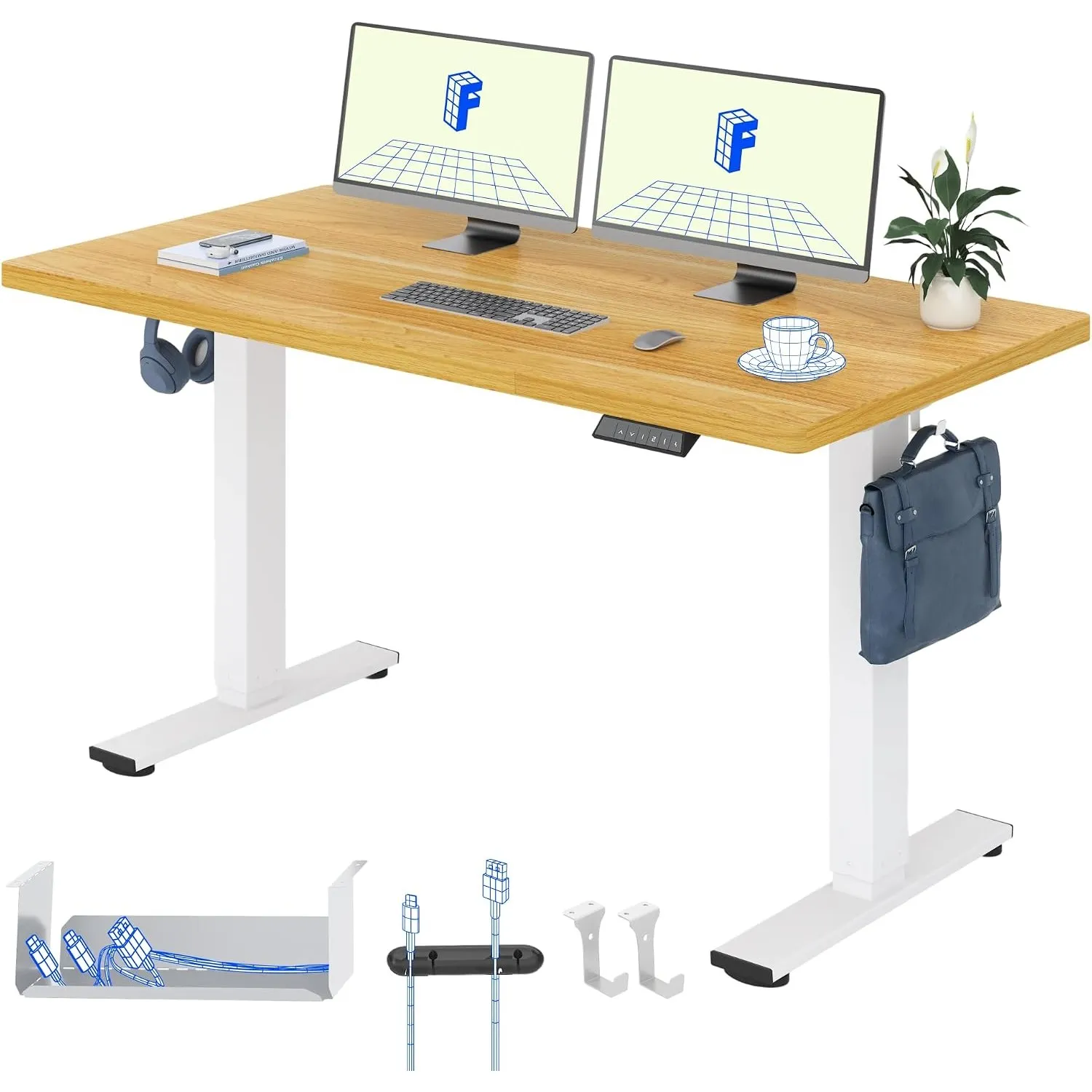 FLEXISPOT Höhenverstellbarer Schreibtisch Basic 160x80cm