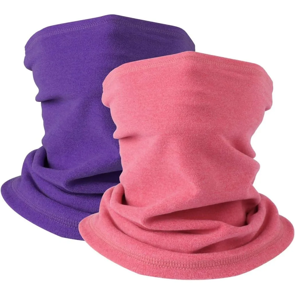 HEGCOIIE 2 Stück Damen Herren Winter Loop Schal Weichem Fleece Halswärmer Winddicht Ski Maske Schlauchschal Warmer für …