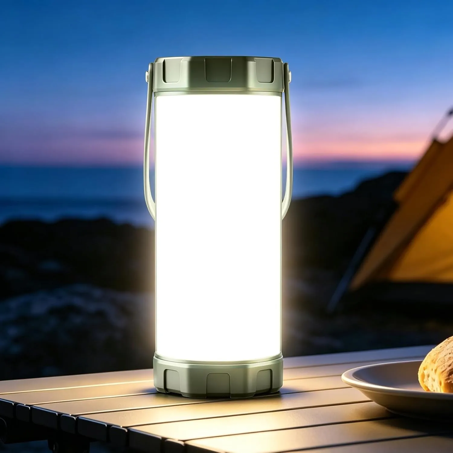 Glocusent Campinglampe Aufladbar, 5000mAh Camping Lampe 80 Std Dauer