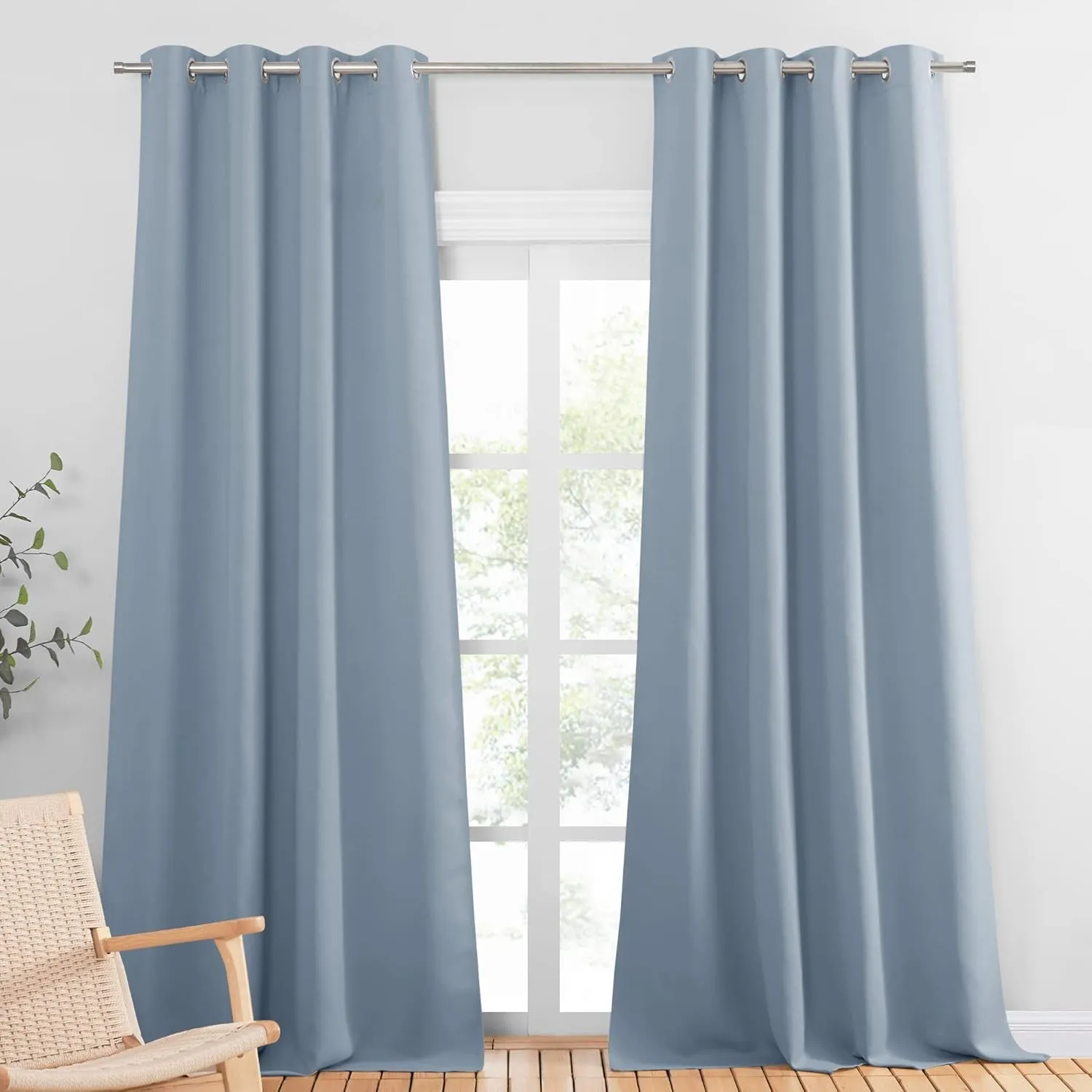 PONY DANCE Thermal Curtains for Living Room Verdunkelnde Gardinen mit Ösen 2er Set H 245 x B 140 cm Verdunkelungsvorhan…