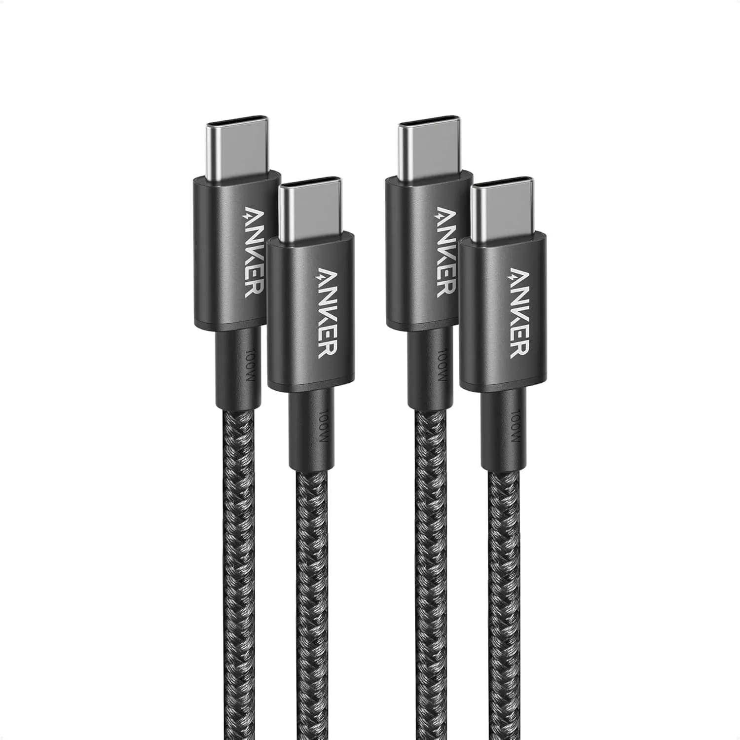 Anker 100W USB C Kabel PD 3.0 Schnellladen [2 Stück 0,9m],Schwarz