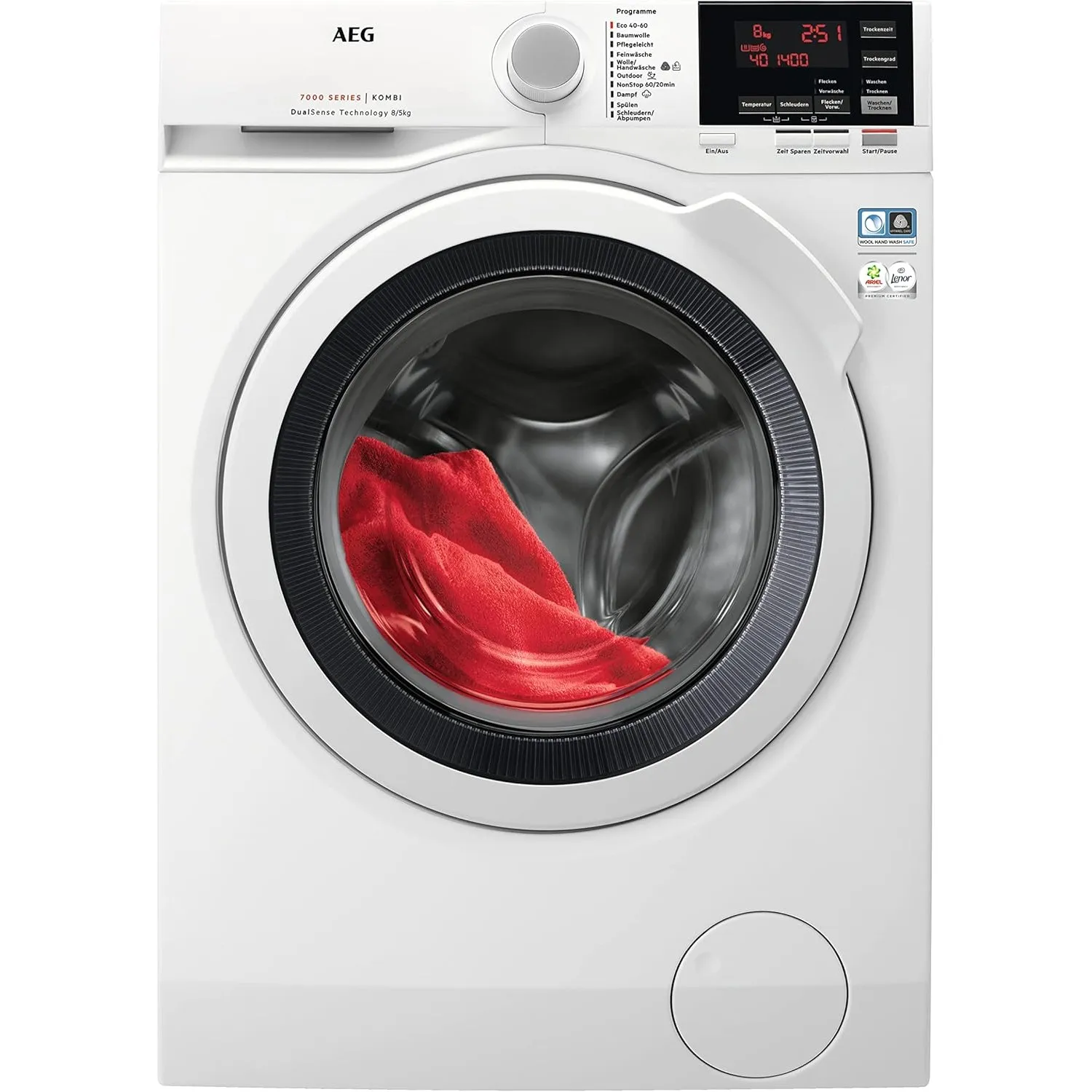 AEG Serie 7000 Waschtrockner, Waschen 8 kg, Trocknen 5 kg, L7WBA60680