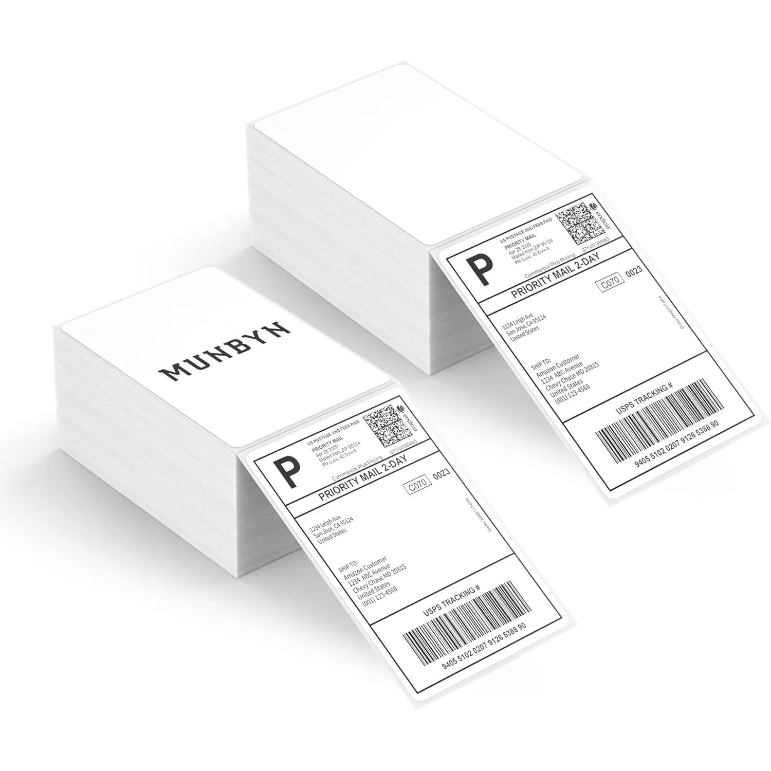 MUNBYN Versandaufkleber 4×6 DHL Etiketten (1000 Stück 10.2 x 15.2 cm) Thermopapier Versandetiketten für Labeldrucker 4X…