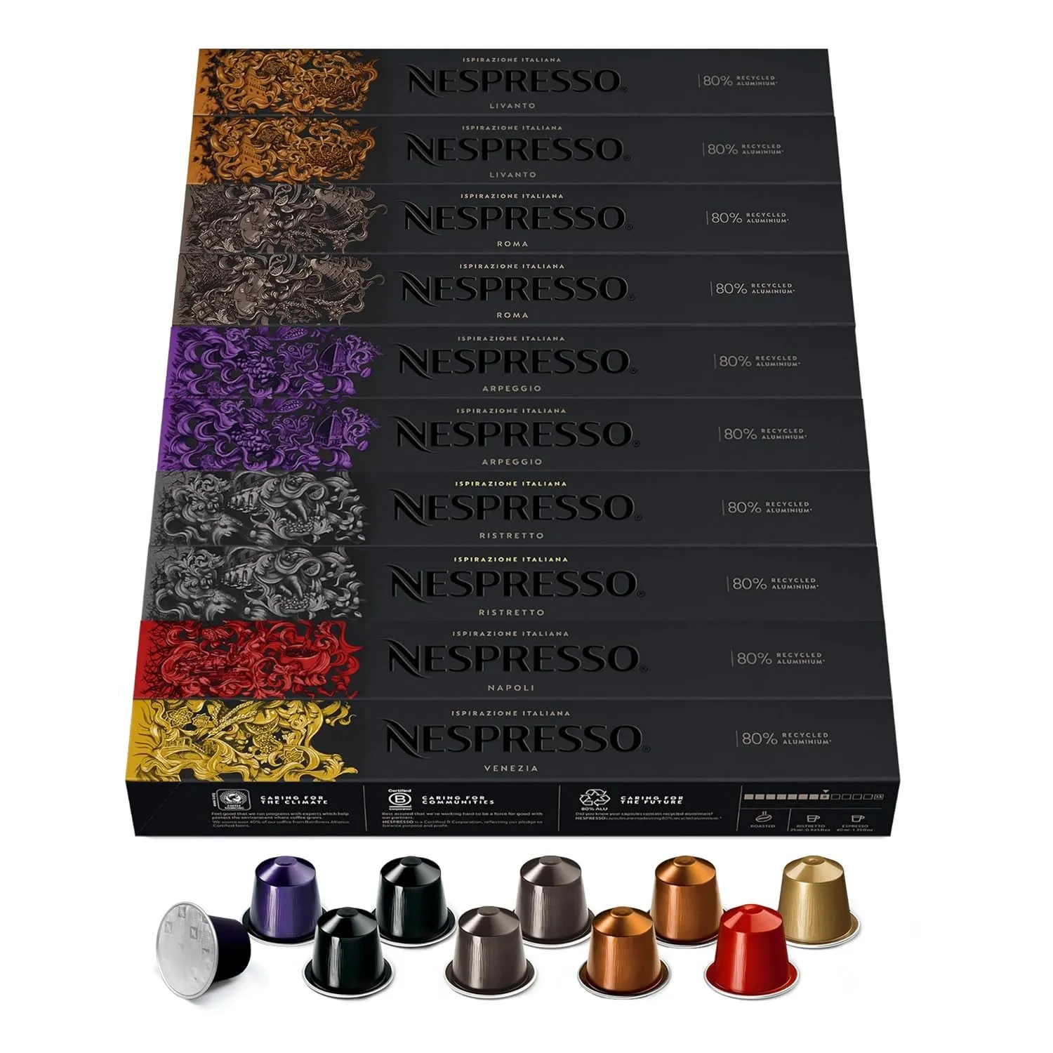 NESPRESSO ORIGINAL Ispirazione Italiana Auswahl 100 Kaffeekapseln