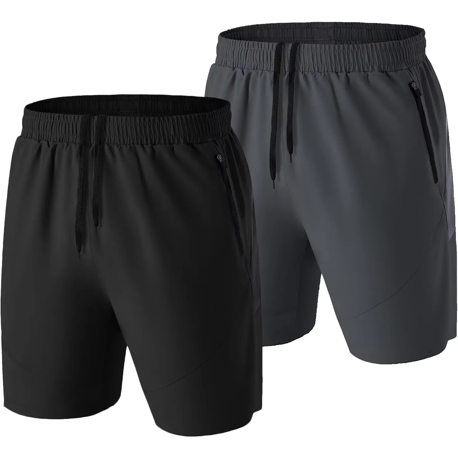 HMIYA Sporthose Herren Kurz mit Reißverschlusstasche | Atmungsaktiv Sport Shorts mit Reißverschluss,Leichte Kurze Hose …
