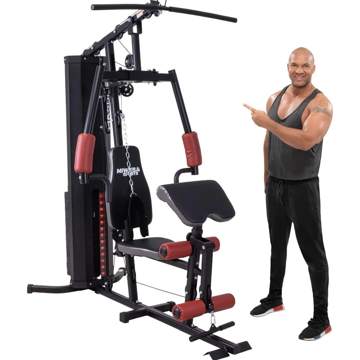 Miweba Sports Kraftstation MK500 | 60 kg Gewichte | Fitness Heimtrainer