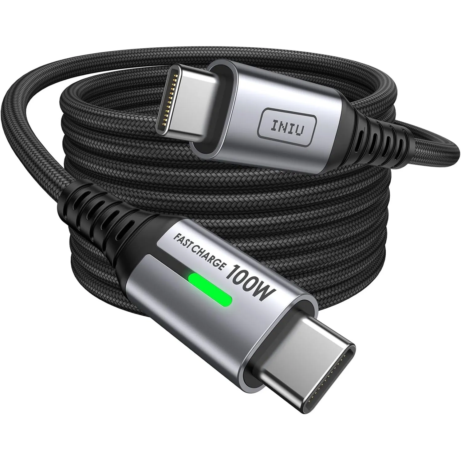 INIU USB C Kabel, 100W [2m] PD3.0 Schnellladekabel USB C auf USBC, Nylon Geflochten Ladekabel USB-C Ladegerät für iPhon…