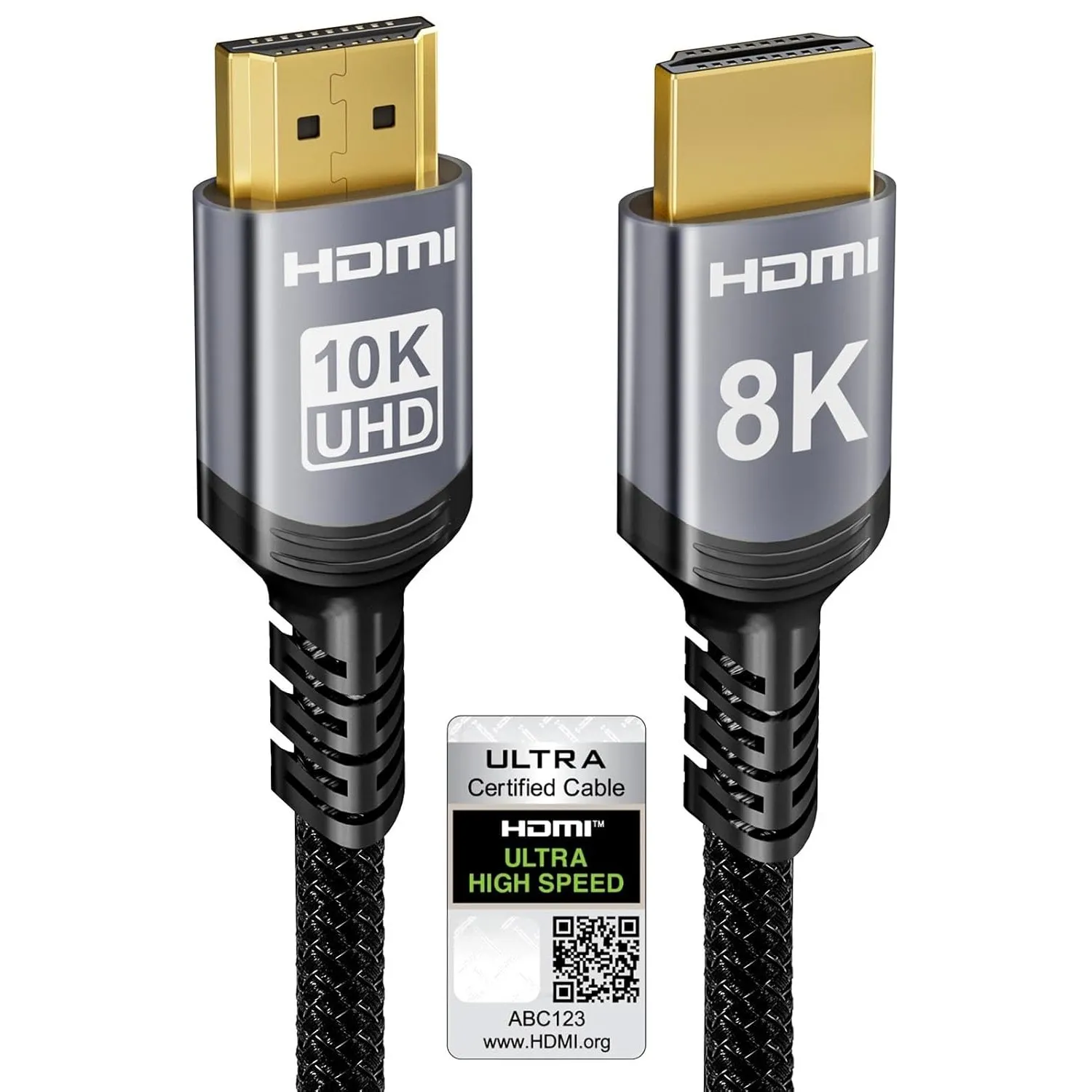 Sniokco 10K 8K 4K HDMI 2.1 Kabel 1Meter, Zertifiziert 48Gbps Ultra High Speed HDMI® Kabel 0.01ms 4K 240Hz 165Hz 120Hz 8…