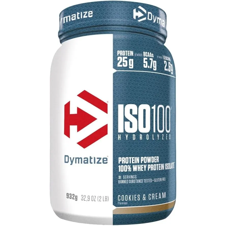 Dymatize ISO 100 Hydrolyzed Cookies & Cream 932g - Whey Protein Hydrolysat + Isolat Pulver