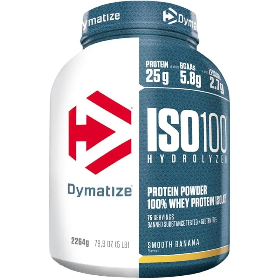 Dymatize ISO 100 Hydrolyzed Smooth Banana 2264g - Whey Protein Hydrolysat + Isolat Pulver