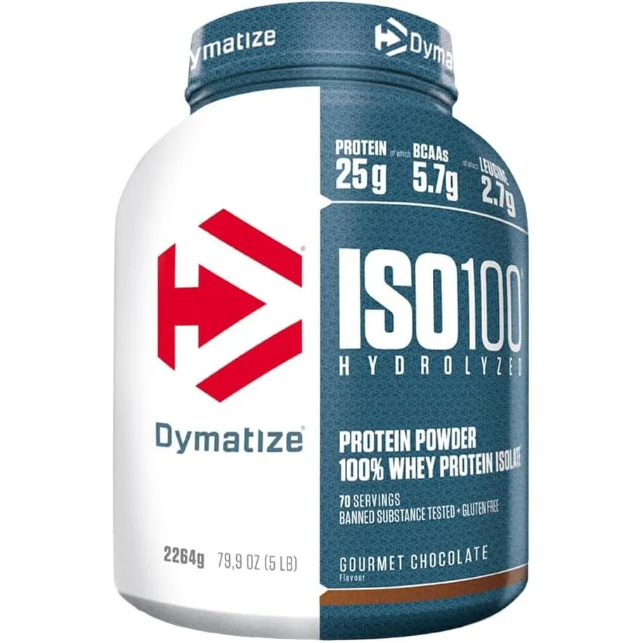 Dymatize ISO 100 Hydrolyzed Gourmet Chocolate 2264g - Whey Protein Hydrolysat + Isolat Pulver