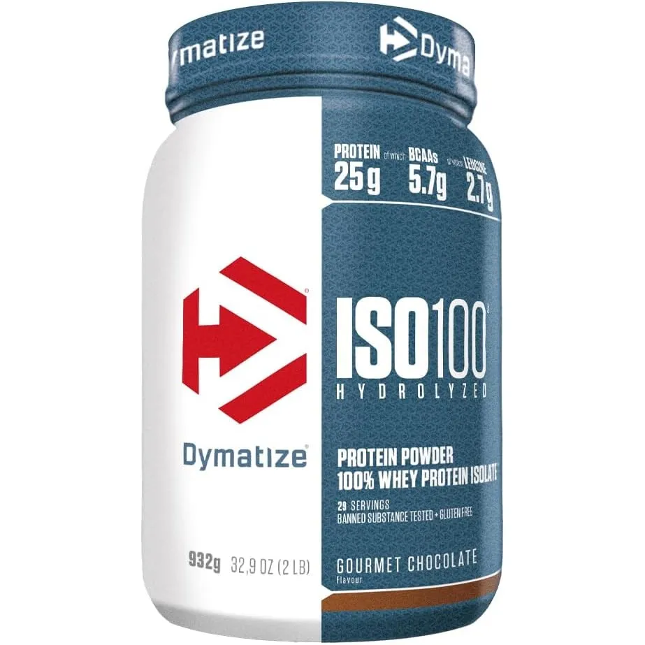 Dymatize ISO 100 Hydrolyzed Gourmet Chocolate 932g - Whey Protein Hydrolysat + Isolat Pulver
