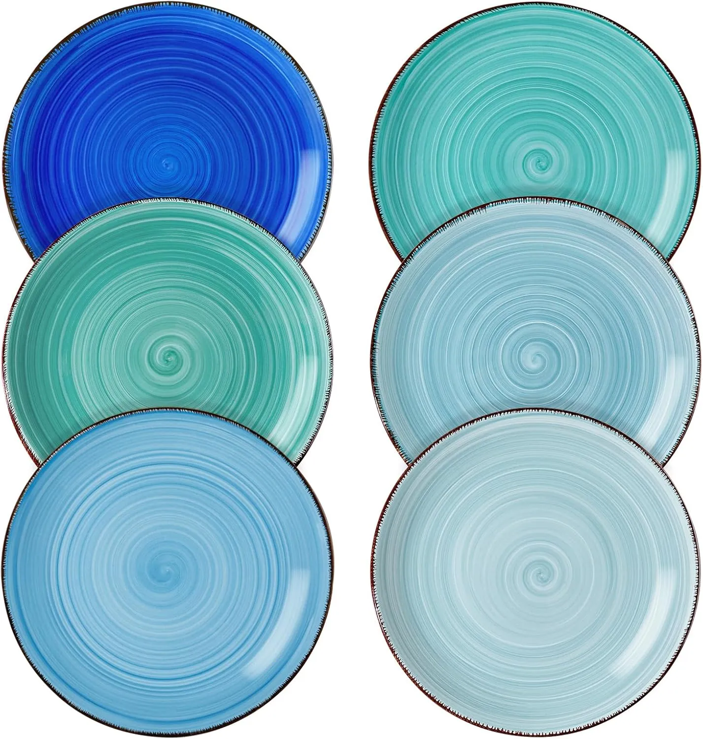 vancasso Kuchenteller Steinzeug, BONITA 6-teiliges Flachteller, Ø 18,8 cm Pastateller Dessertteller Set