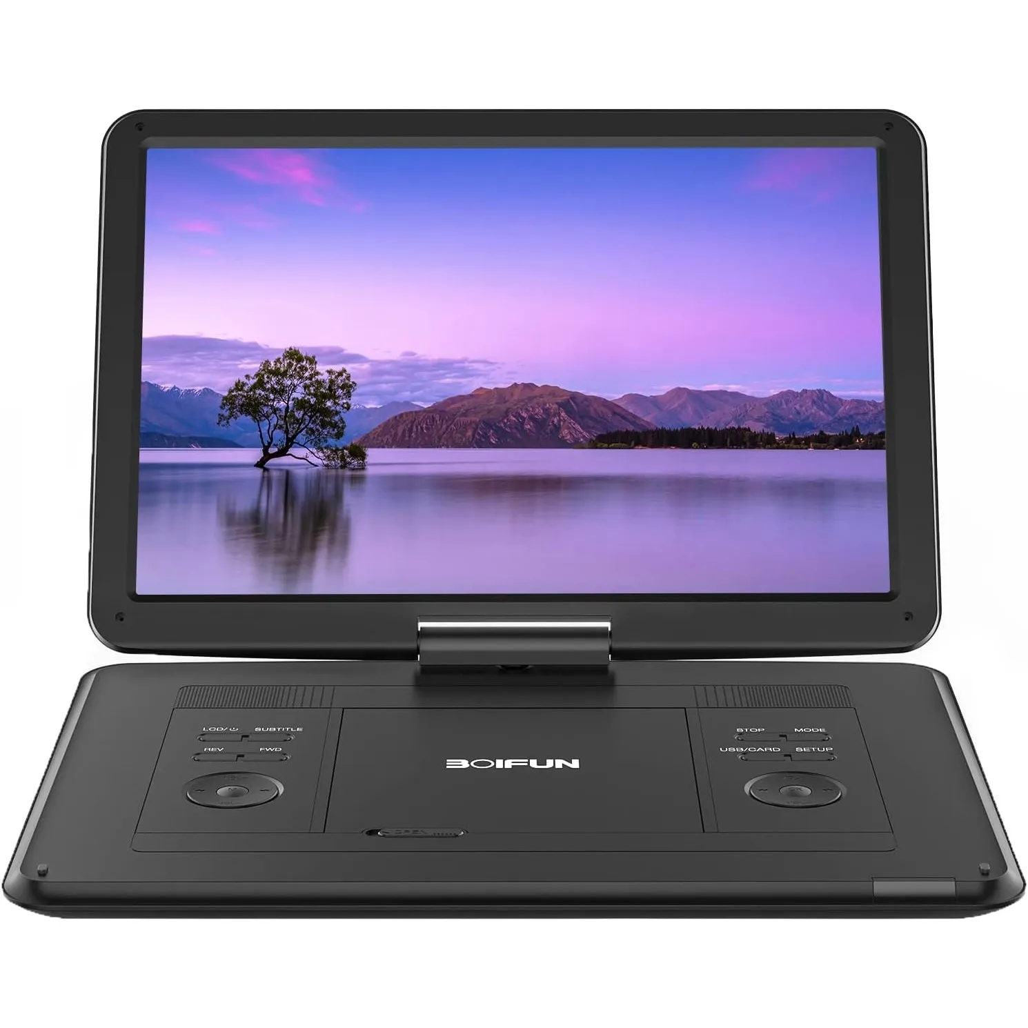 17,5’’ Tragbarer DVD Player mit 15,6’’ HD Display, 6 Stunden Wiederaufladbare Batterie, Unterstützung für USB/SD-Karte/…