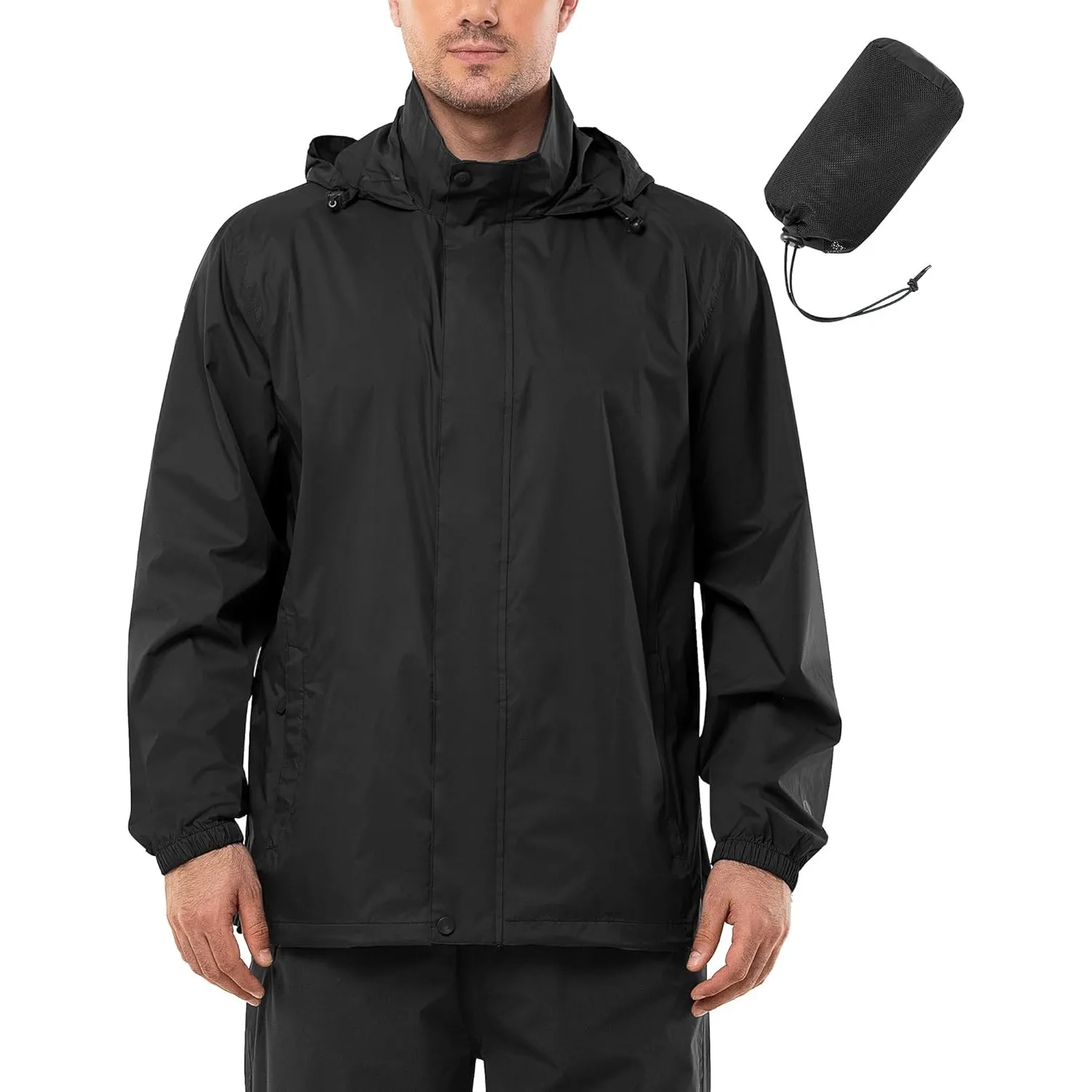 Outdoor Ventures Regenjacke Herren Wasserdicht Ultraleichte Dünne Faltbare Regenmantel Atmungsaktiv Fahrrad Regenjacke …