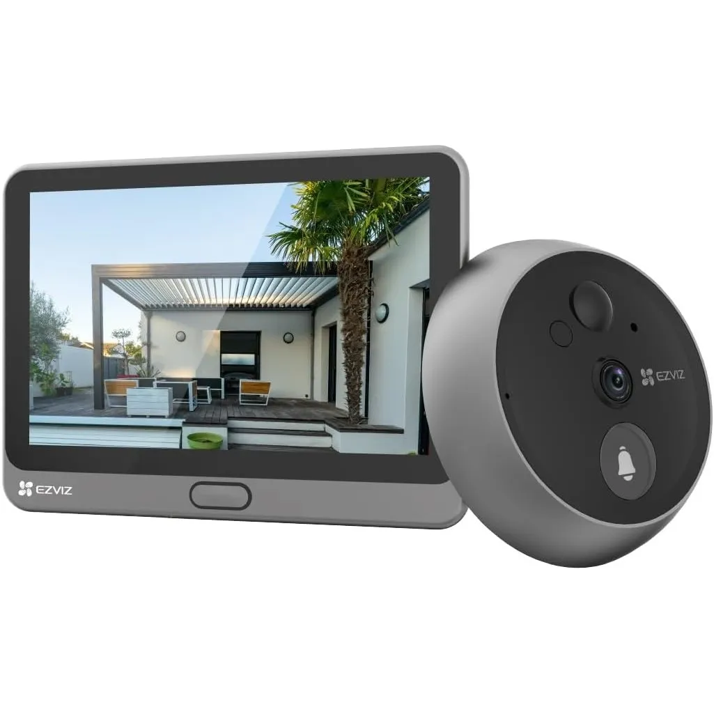 EZVIZ WLAN Türklingel mit 166° Weitwinkel und PIR-Sensor, 2MP Türspion Kamera mit 4,3 Zoll Farbbildschirm, 4600mAh Akku…
