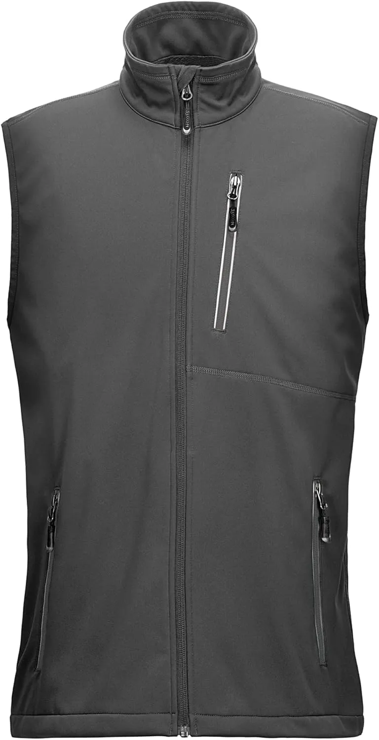 33,000ft Leichte Softshell Weste für Herren, Wasserdichte Winddichte Laufweste, Atmungsaktive Vest Gilet Ärmellose Jack…