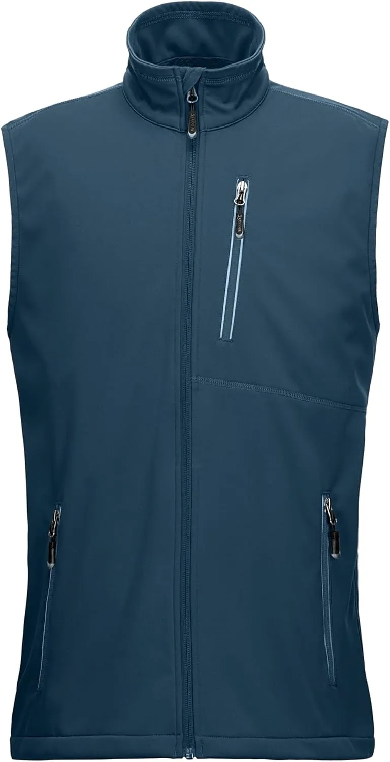 33,000ft Leichte Softshell Weste für Herren, Wasserdichte Winddichte Laufweste, Atmungsaktive Vest Gilet Ärmellose Jack…