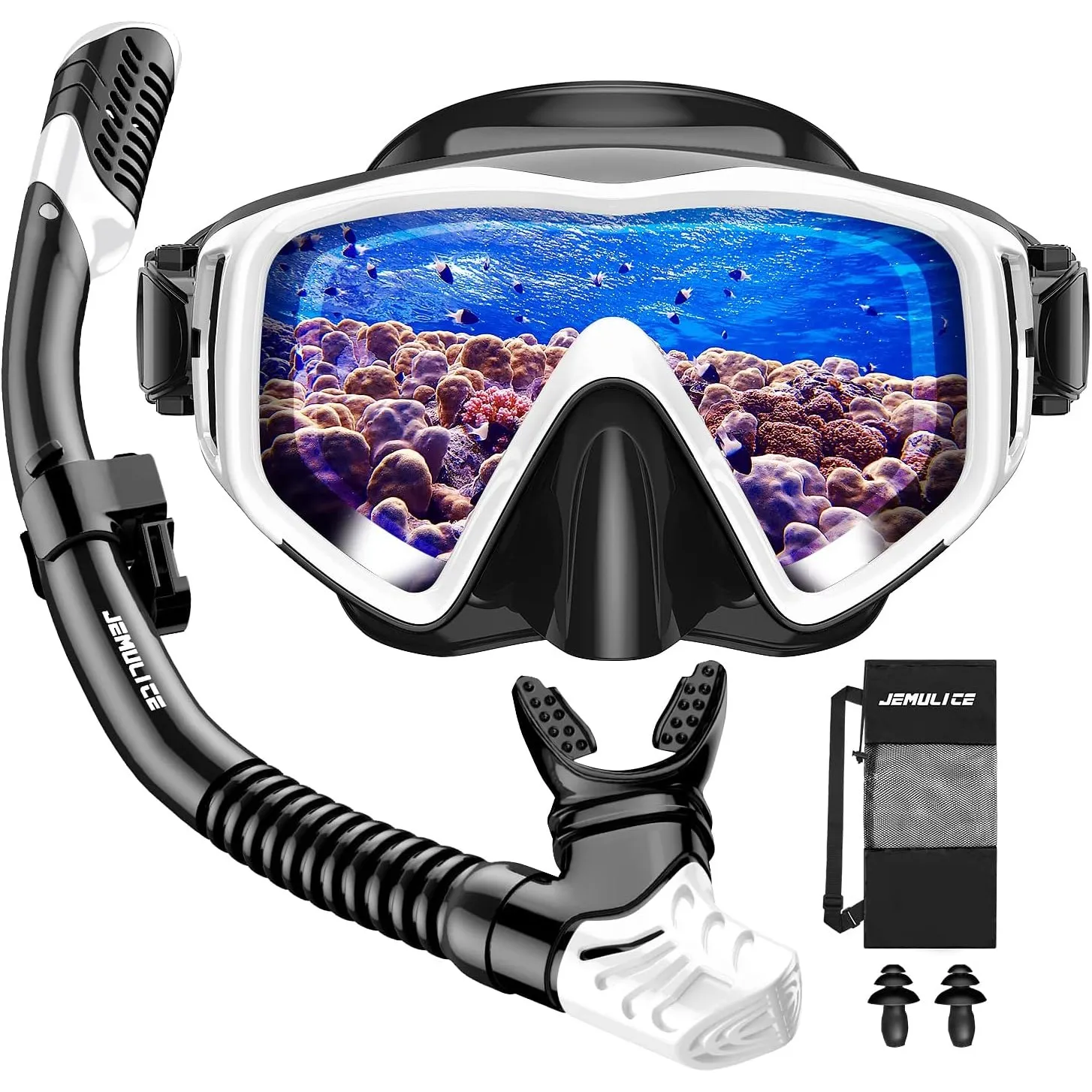 Schnorchelset Erwachsene, Schnorcheln Set mit Taucherbrille und Dry Schnorchel für Herren und Damen, Anti-Leck & Anti-F…