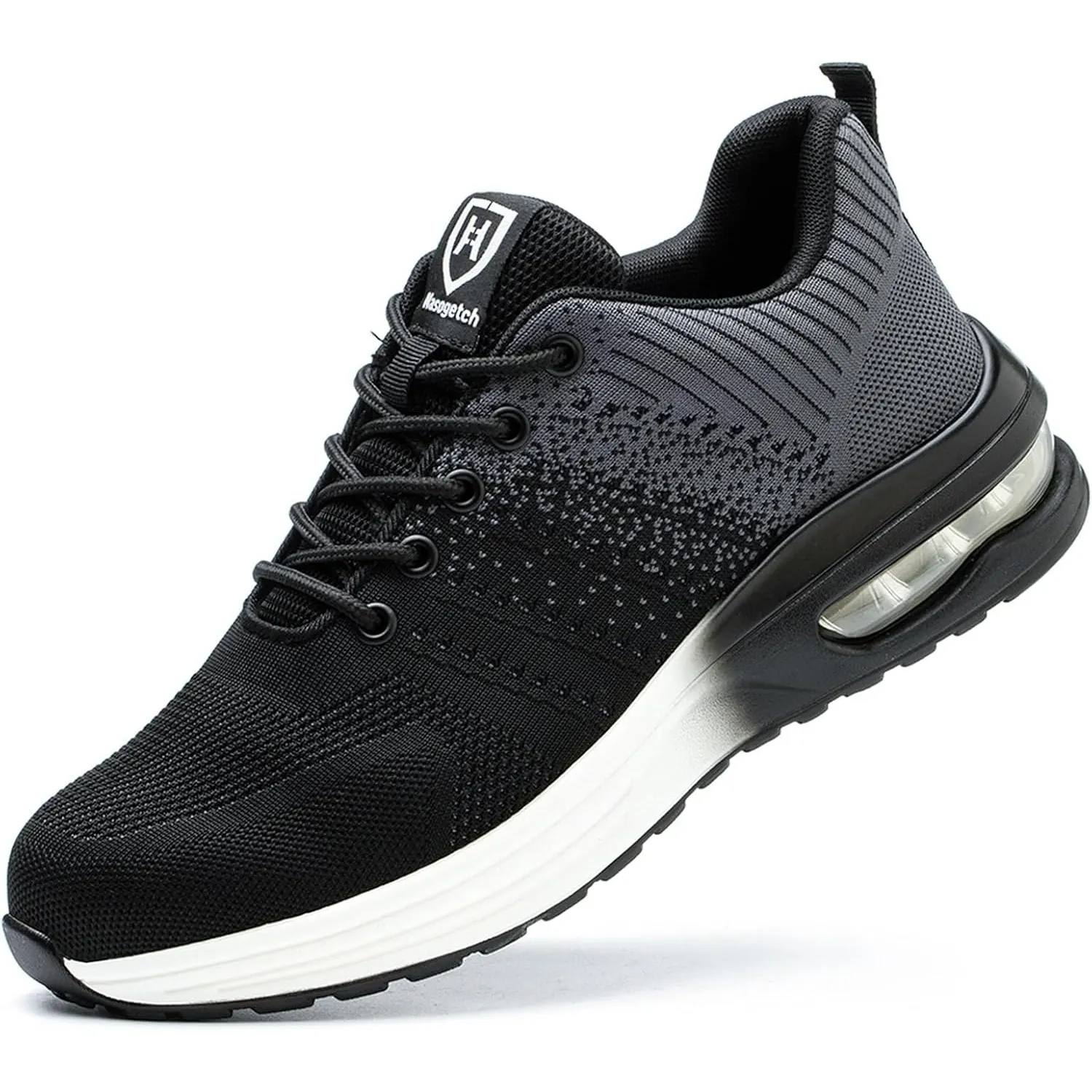 Nasogetch Sicherheitsschuhe Damen Herren Stahlkappenschuhe Arbeitsschuhe Sportlich Atmungsaktiv