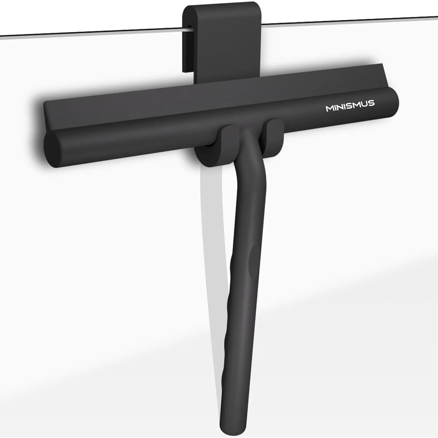 Minismus Duschabzieher, Abzieher Dusche mit Aufhänger, 21 cm, Schwarz