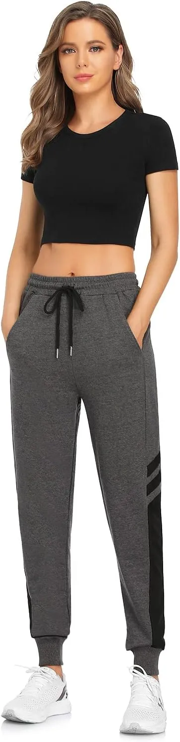 Jogginghose Damen Lang Sporthose Frauen Damenhose mit Gummizug Warme Freizeithose Relaxhose Trainingshose Sportbekleidu…
