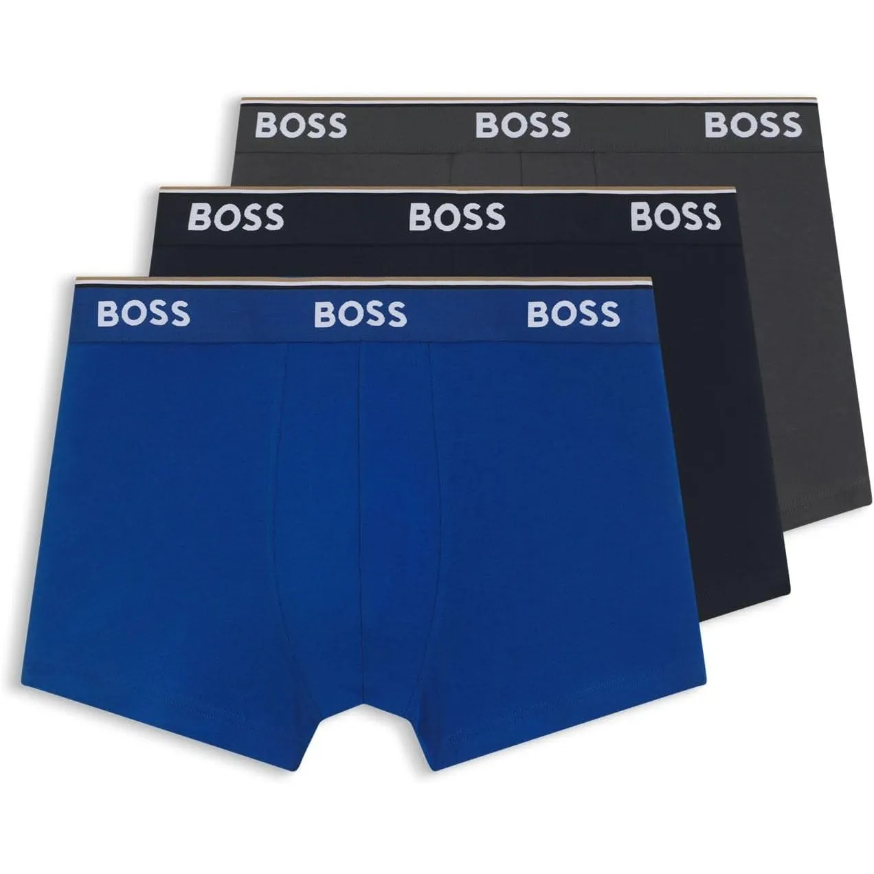BOSS 3er Pack Herren Trunks Power Boxer Boxershorts Unterhosen Cotton Stretch