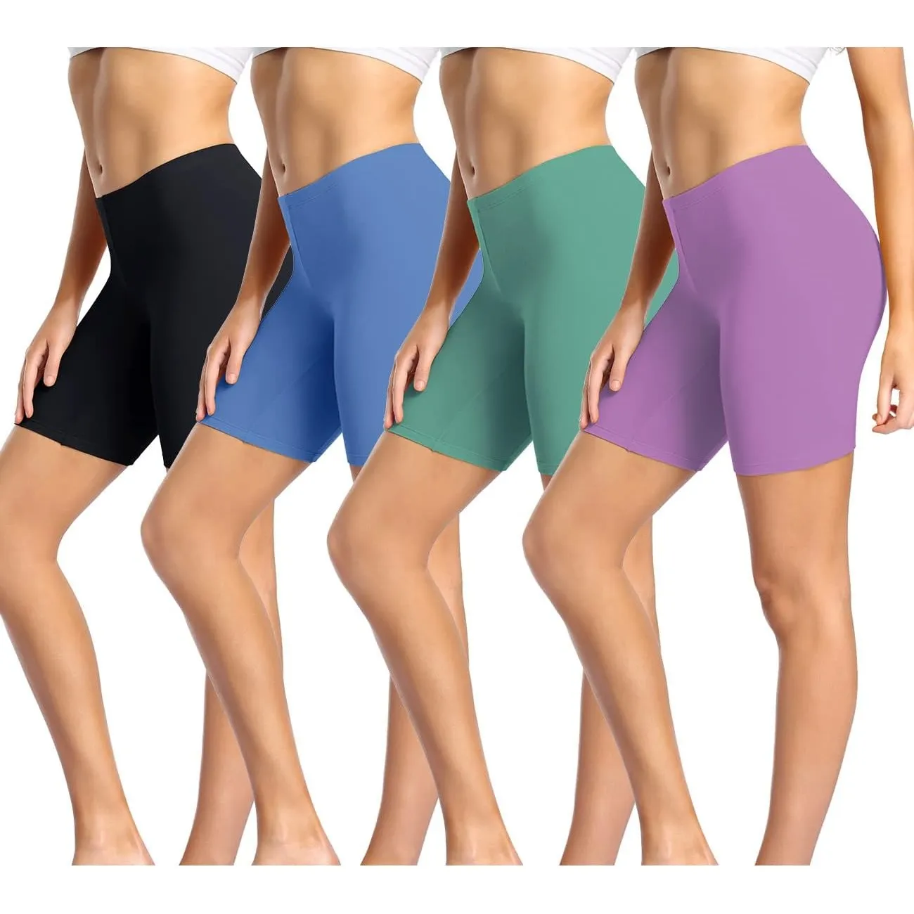 wirarpa Radlerhose Damen Kurz Baumwolle Boxershorts Unter Kleid Rock Unterhosen mit Bein Anti Scheuern Kurz Leggings 4e…