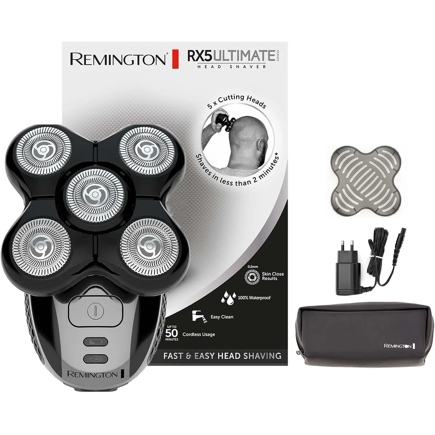 Remington Glatzenrasierer Herren Ultimate Series RX5, 5 Scherköpfe, XR1501