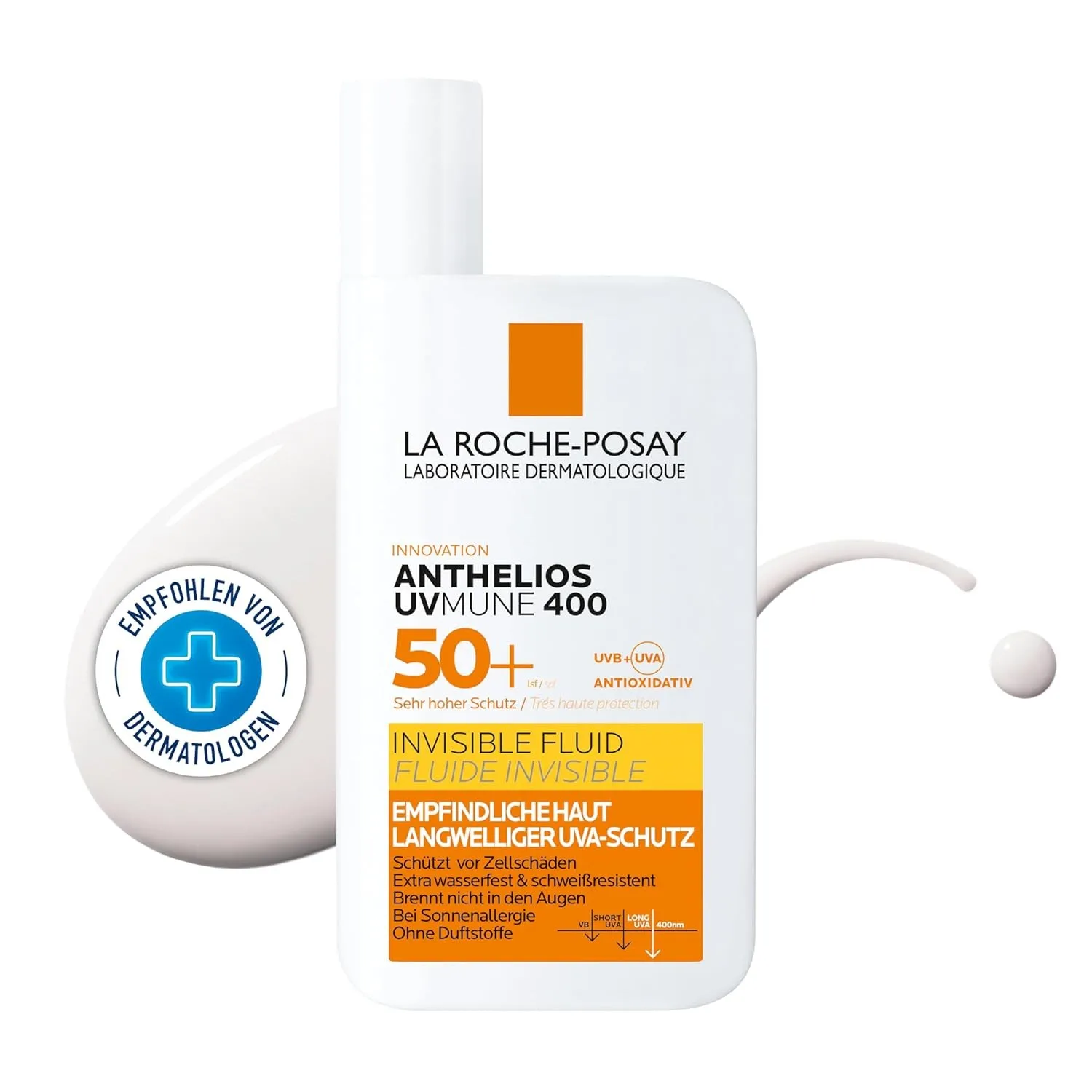 La Roche Posay Sonnenfluid für das Gesicht für zu Sonnenallergie neigende und empfindliche Haut, Mit innovativem UV-Fil…