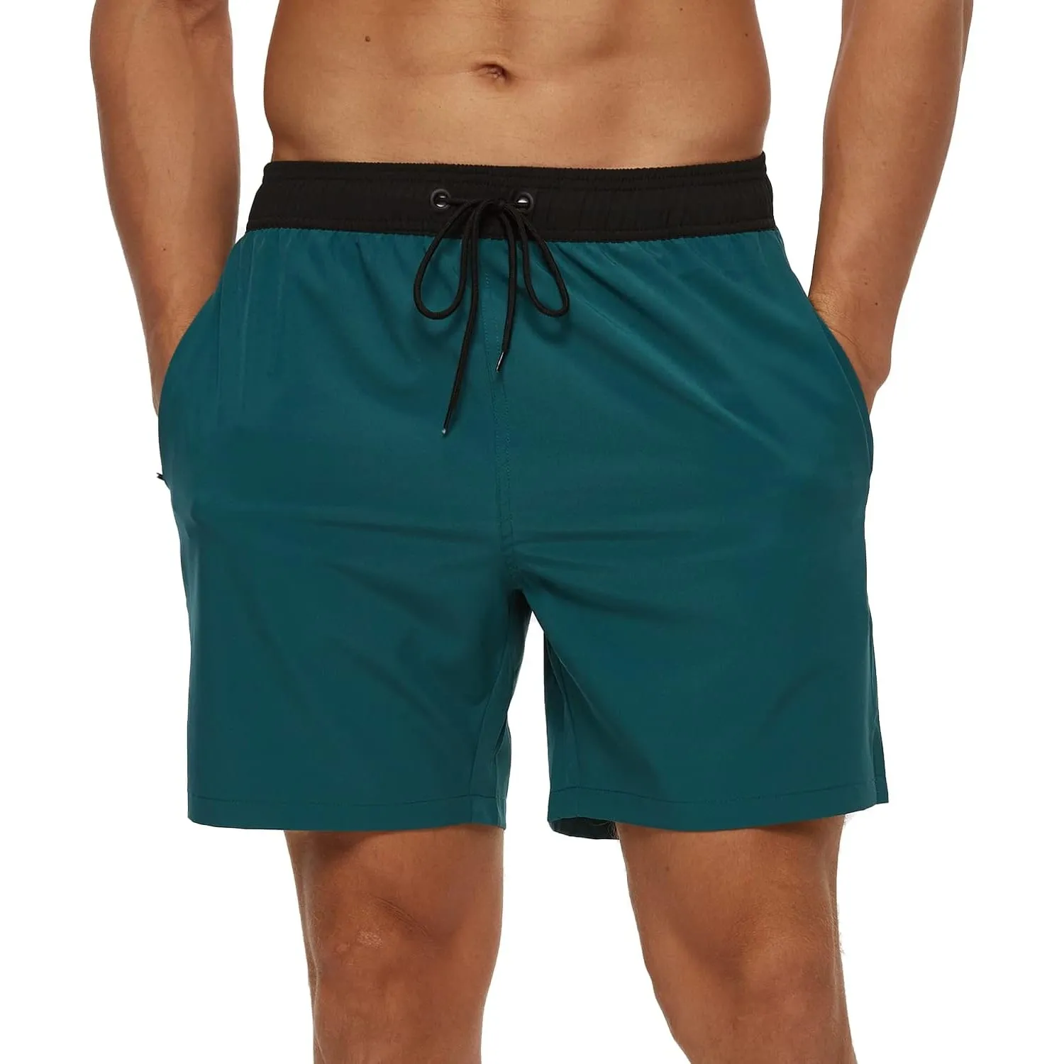 Arcweg Badehose für Herren mit Reißverschlusstasche Atmungsaktiv Wasserabweisend Badeshorts Männer Trainingsshorts Elas…