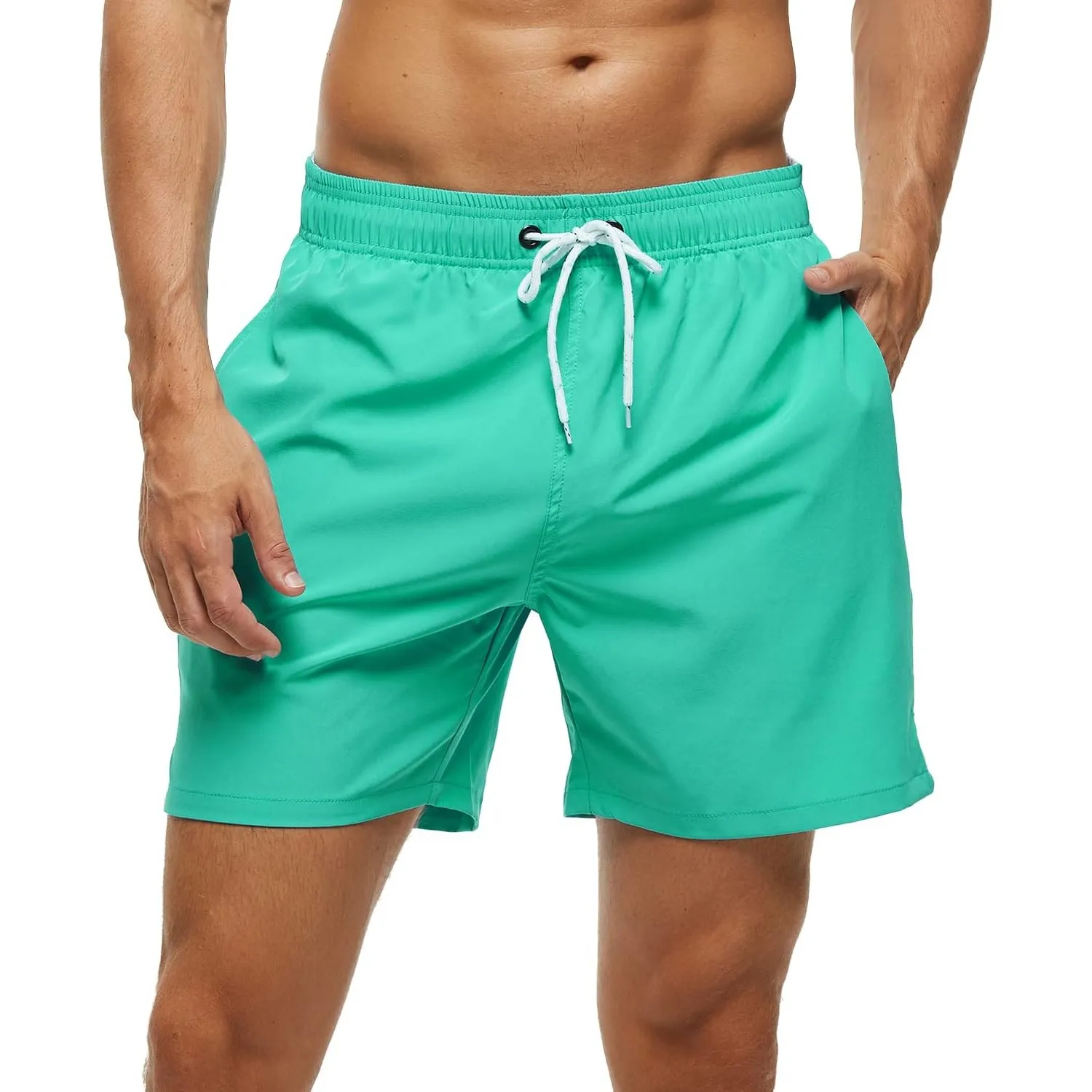 Arcweg Badehose für Herren mit Reißverschlusstasche Atmungsaktiv Wasserabweisend Badeshorts Männer Trainingsshorts Elas…