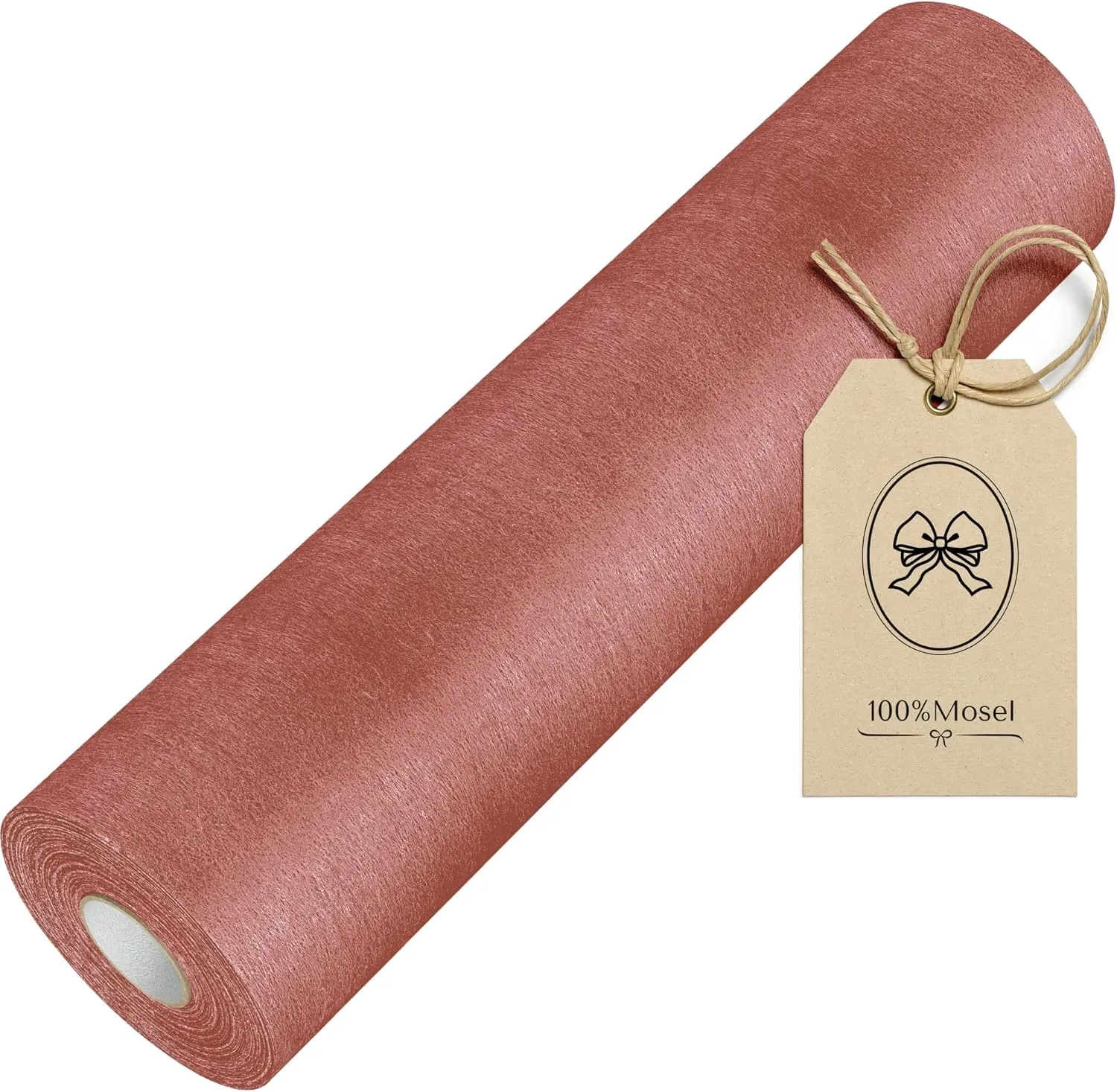 100%Mosel Vlies Tischläufer, in Altrosa / Dusky Pink (30 cm x 25 m), dekoratives Tischband, edle Tischdeko für Geburtst…