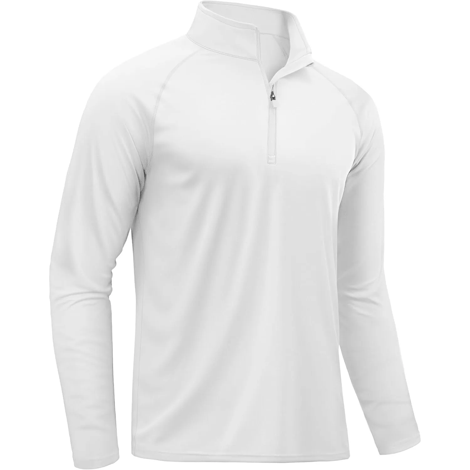 TACVASEN Herren UV-Schutz 1/4 Reißverschluss Langarm Rashguard UPF 50+ Longsleeve Sportshirts Langarmshirts