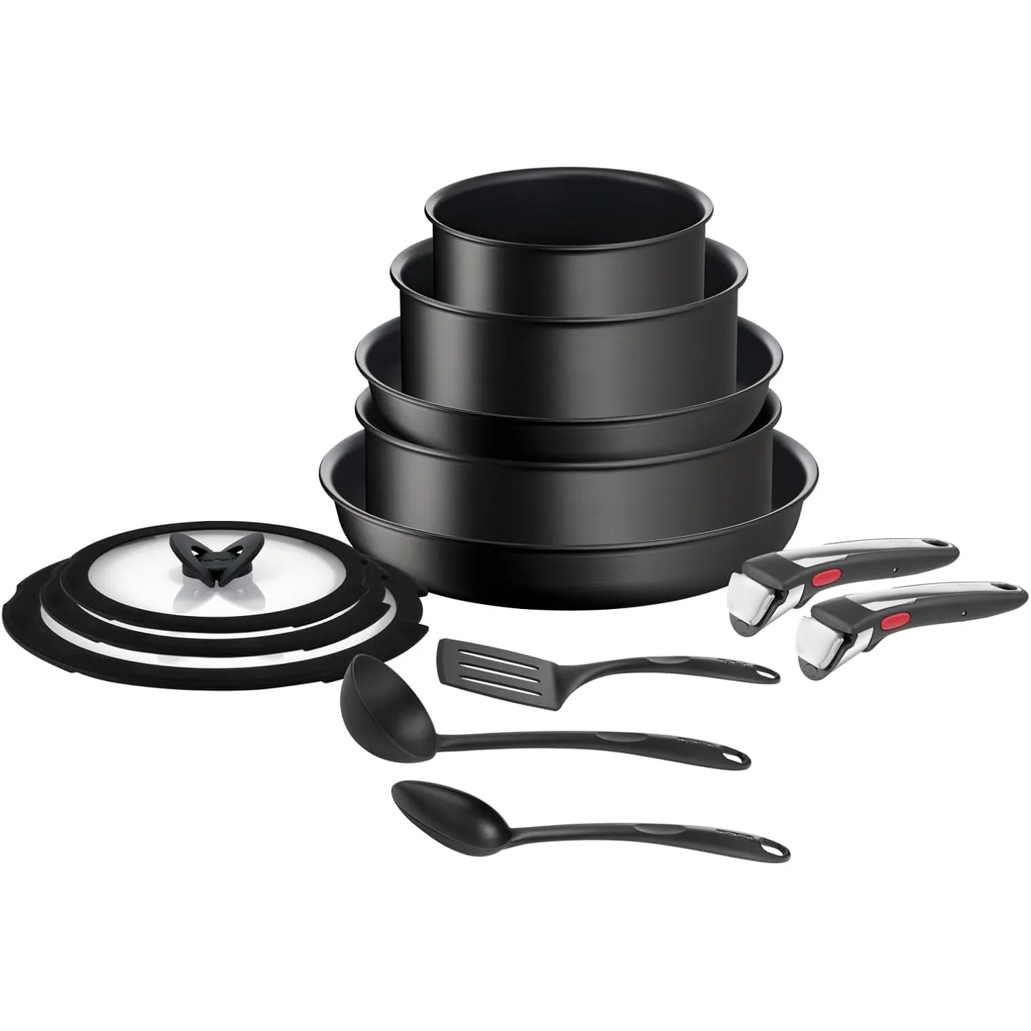 Tefal Ingenio Unlimited On 13-teiliges Topf und Pfannenset abnehmbarer Griff, stapelbar, platzsparend, Pfannen Induktio…
