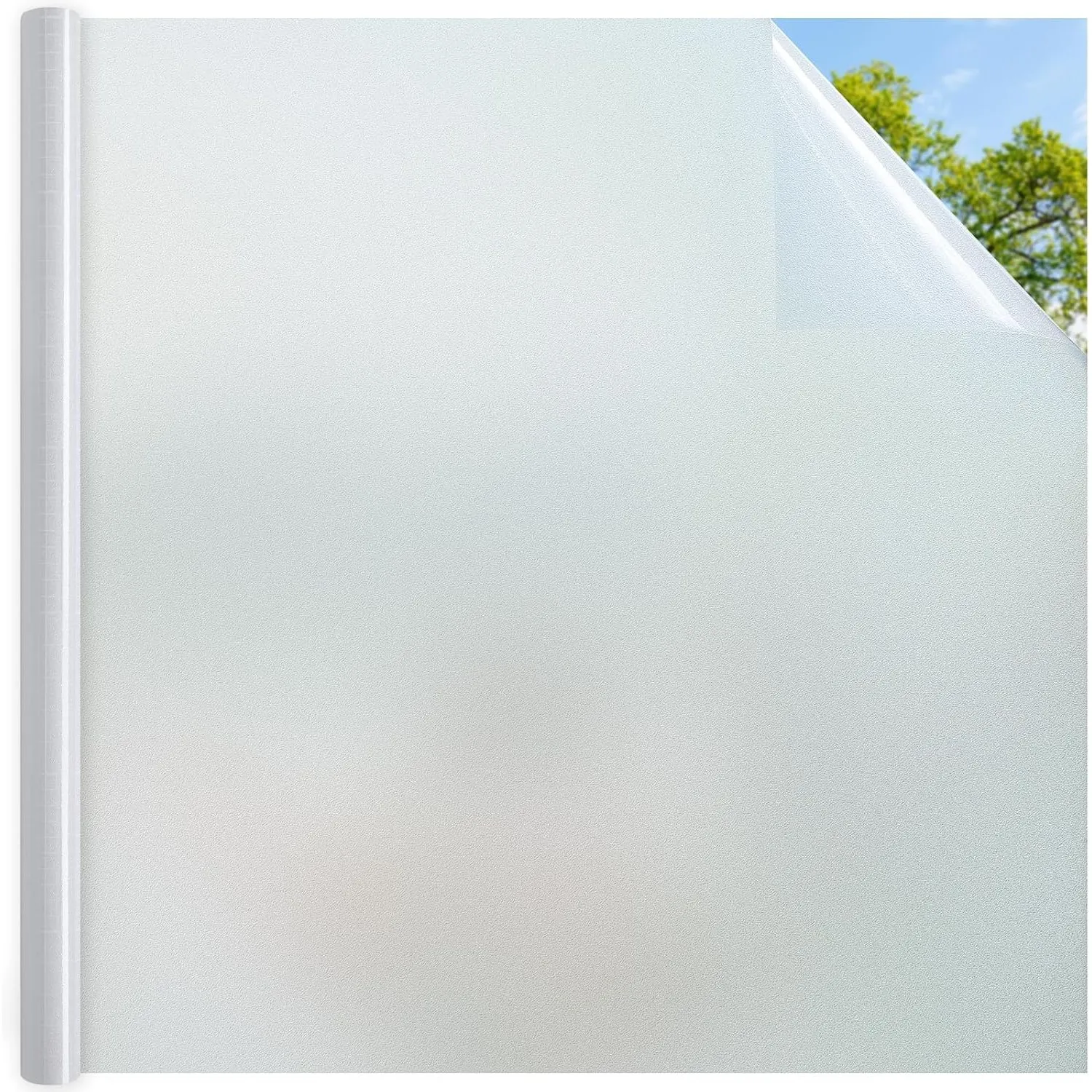 DOWELL Fensterfolie Blickdicht Milchglasfolie Selbstklebend Matt 90x200cm