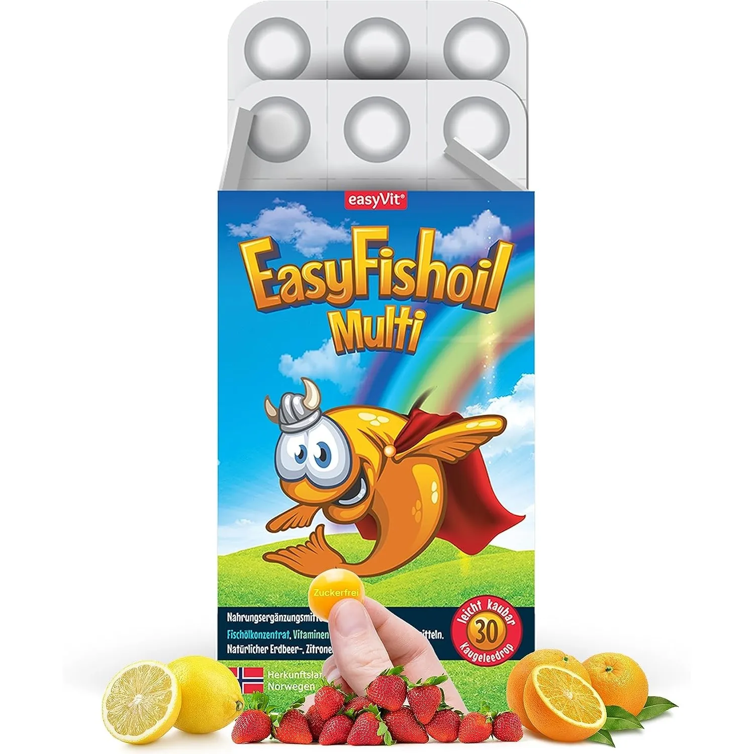 EasyFishoil Multi Omega 3 Kinder Jelly – Fischöl mit DHA & EPA – 30 Stück