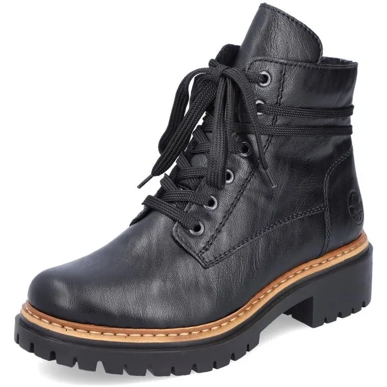 Rieker Damen Schnürstiefeletten 72603, Frauen Stiefeletten
