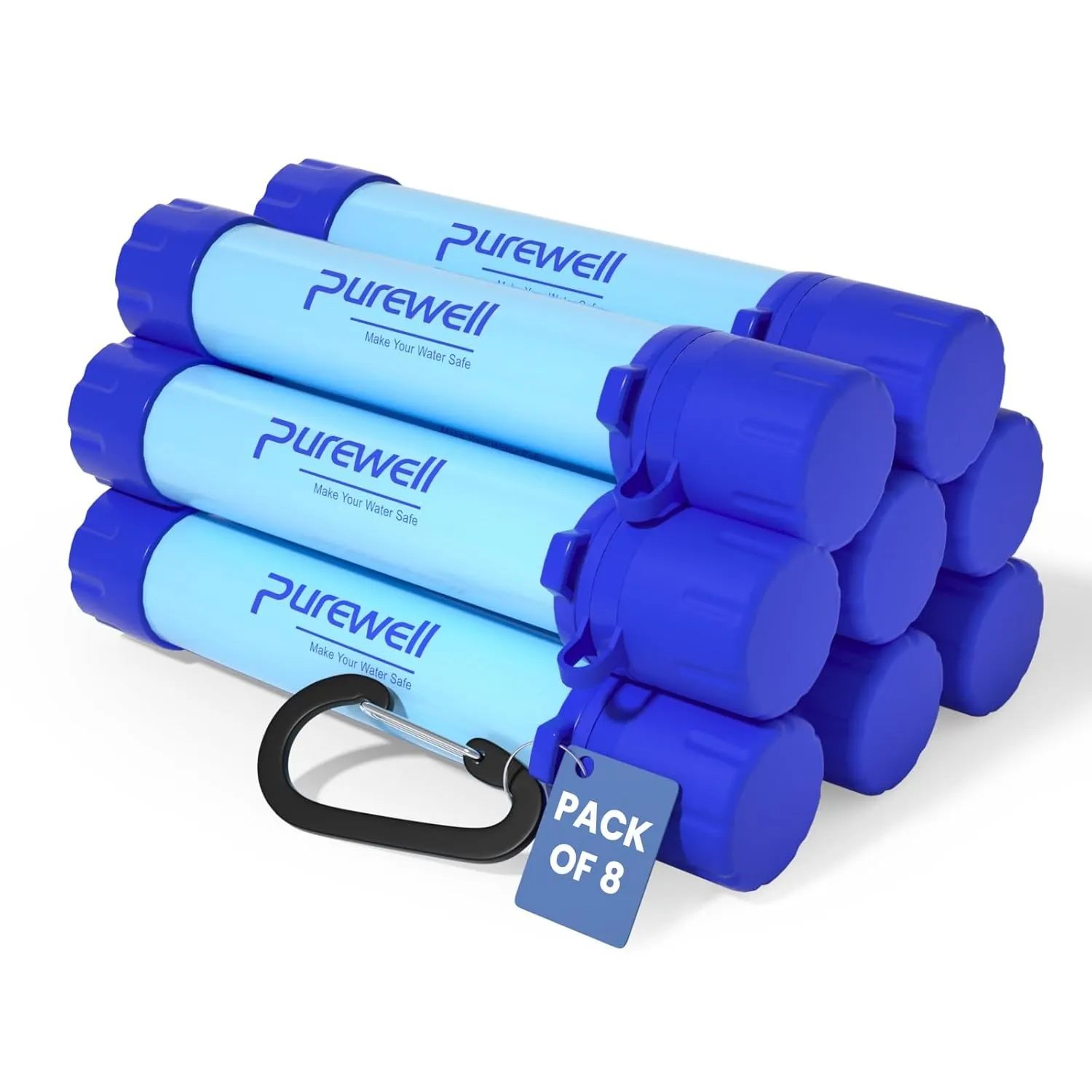 Purewell Outdoor-Wasserfilter – 0,01 μm Ultrafeinfilter entfernt 99,99% Bakterien & Schwermetalle | 1500 Litern Filterk…