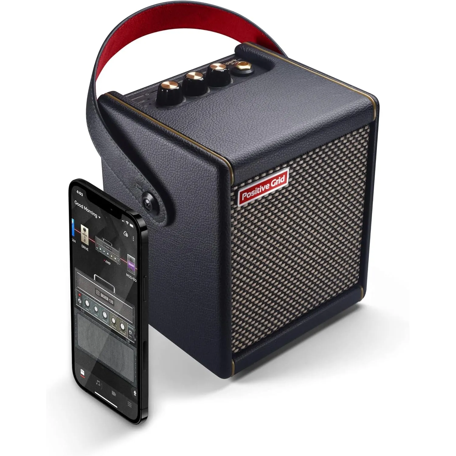 Positive Grid Spark MINI 10W tragbarer Smart-Gitarrenverstärker & Bluetooth-Lautsprecher mit App zum Gitarrenspielen zu…
