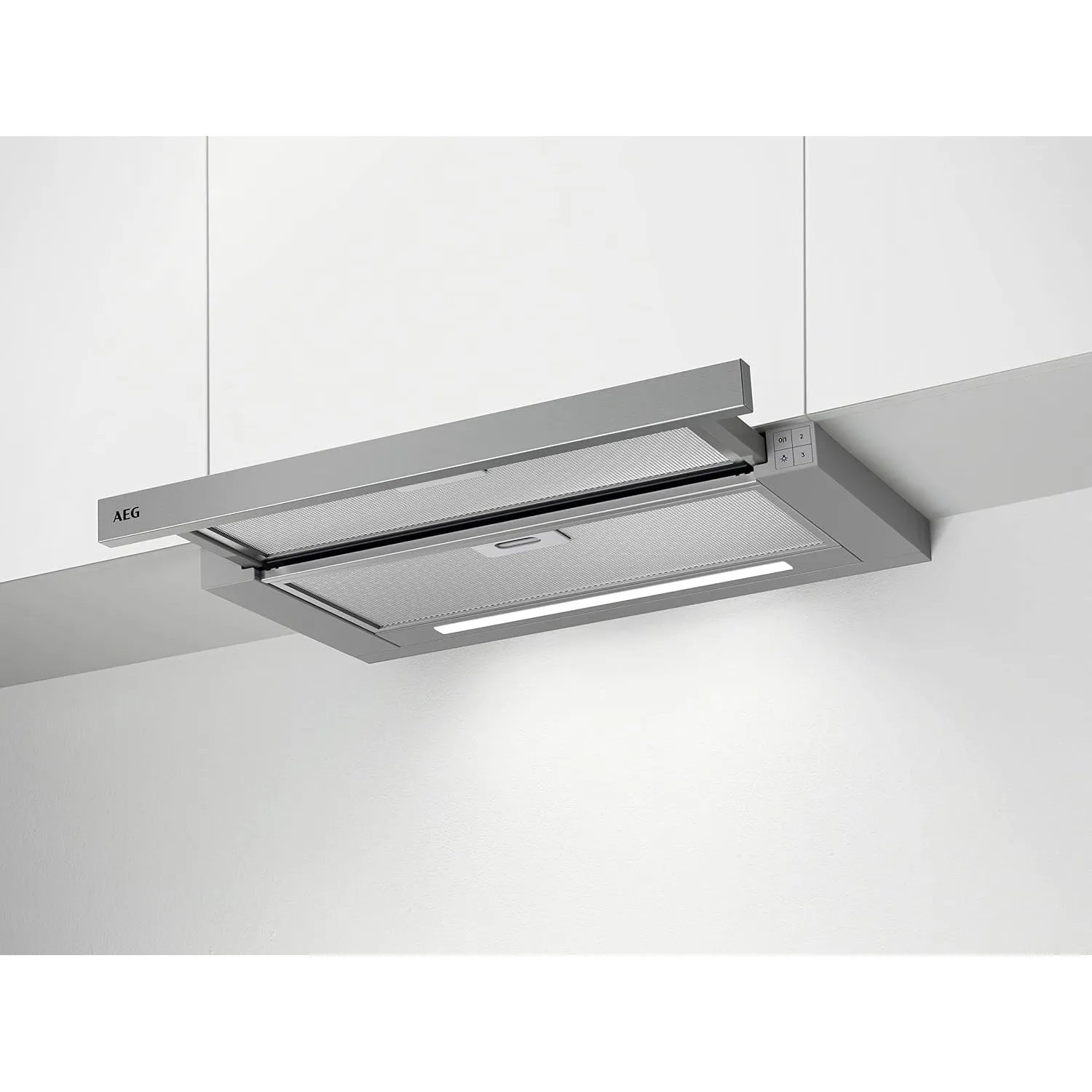 AEG DPS3640AM Flachschirm-Dunstabzugshaube/Abluft oder Umluft / 60cm / Grau/max. 345 m³/h/min. 49 – max. 68 dB(A) / C/K…