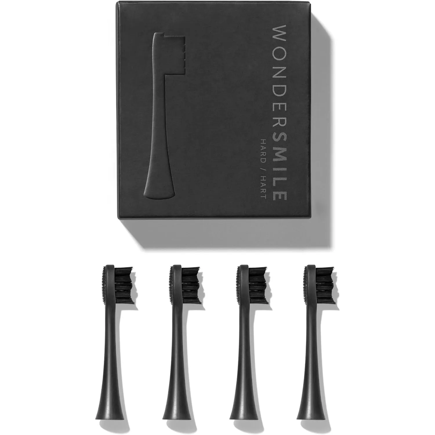 Wondersmile Ersatzköpfe Schallzahnbürste (Hart, Ultimate Black, 4er-Pack)