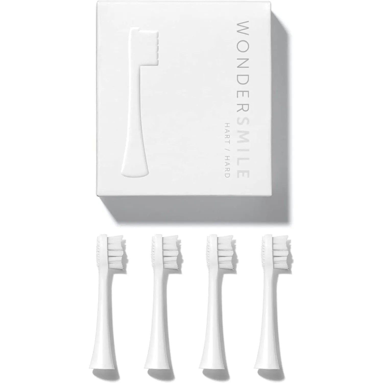 Wondersmile Ersatzbürsten Schallzahnbürste (Soft, All White, 4er Pack) - Bürstenköpfe für Wondersmile Schallzahnbürste