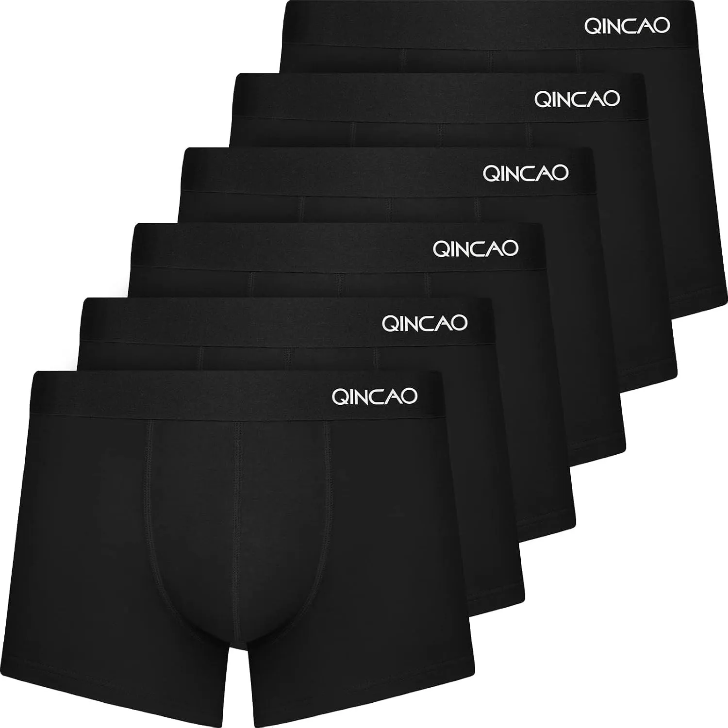 QINCAO Boxershorts Herren 6 Pack aus Baumwolle, Weich & Komfortabel