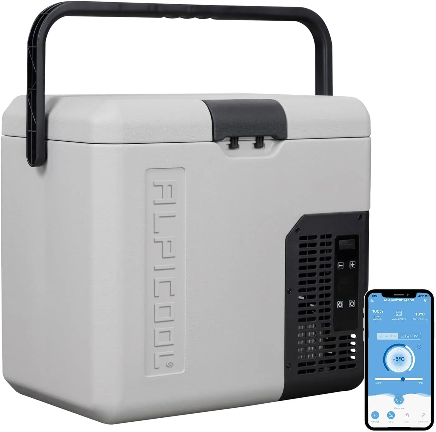 Alpicool P18 18L Compressor Cool Box 12 V Mini Fridge Electric Camping Freezer Box Small Portable for Car, Truck, Boat,…