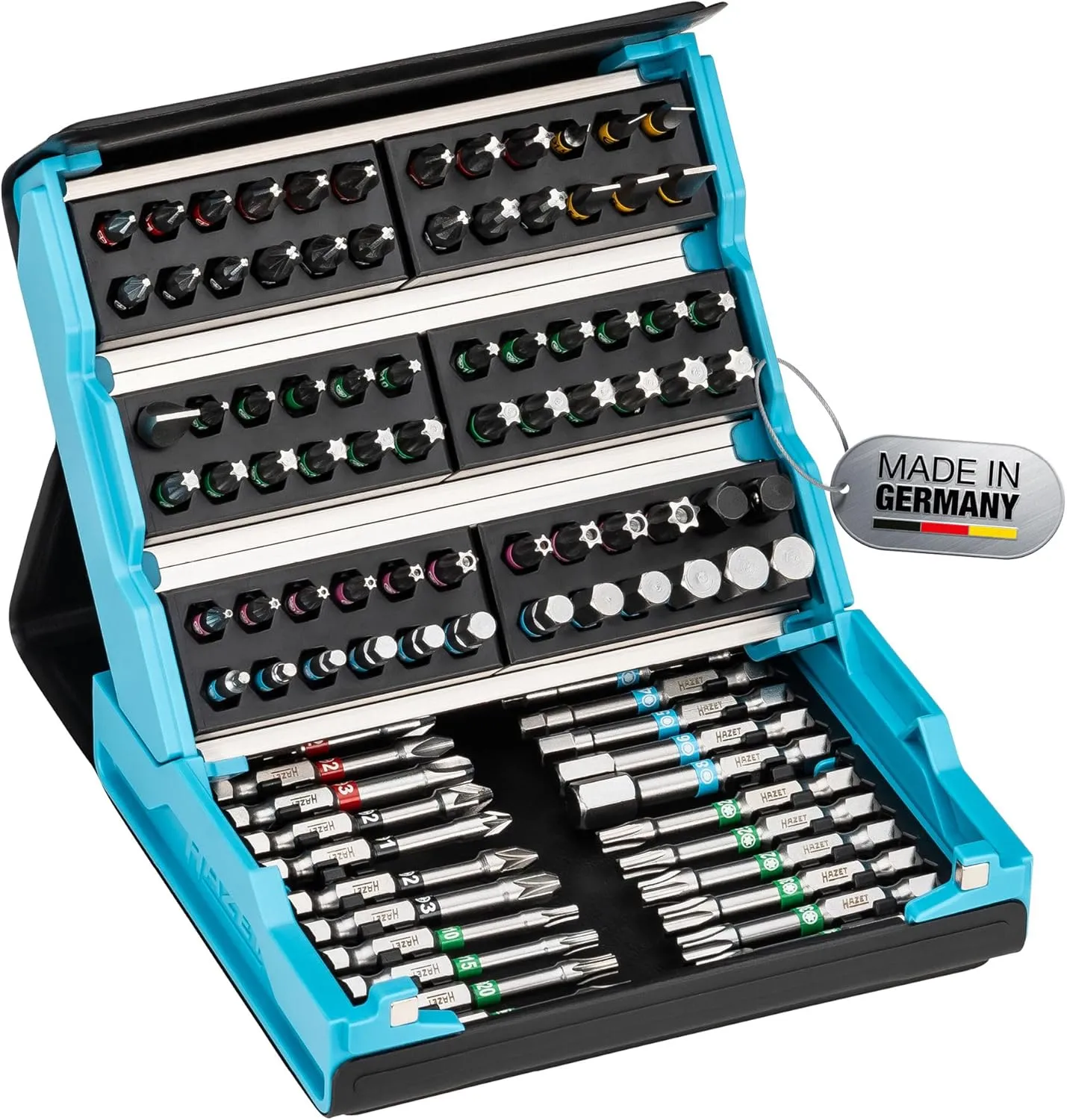 HAZET Smartcase Bit-Satz 2200SC-3 I 96-teilig, Antrieb: Sechskant 6,3 (1/4 Zoll), maximal viele Werkzeuge auf kleinstem…