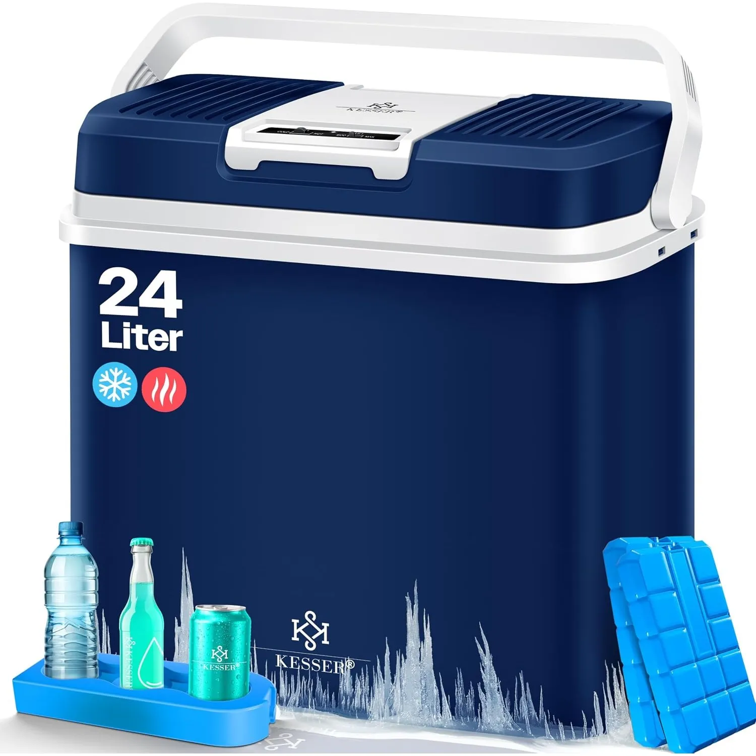 KESSER® 24 Liter Kühlbox | KÜHLT und WÄRMT | Thermo-Elektrische Kühlbox 12 Volt und 230 Volt | Thermobox für Auto, Boot…